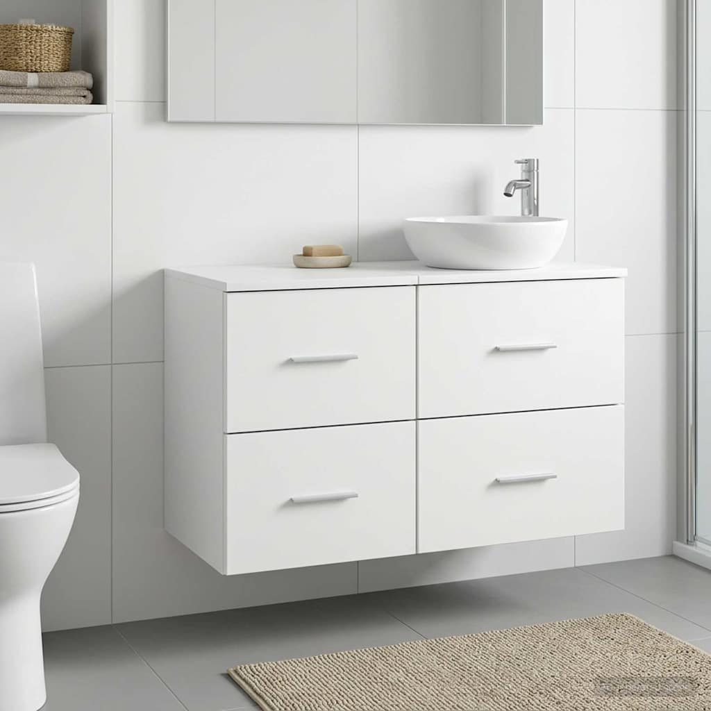 vidaXL Bathroom Cabinet In-between White 30 x 44.5 x 50 cm