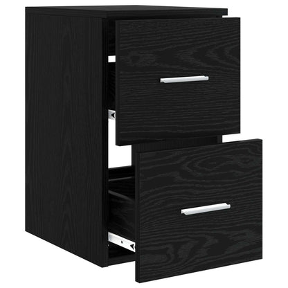 vidaXL Bathroom Cabinet In-between Black Oak 30 x 44.5 x 50 cm