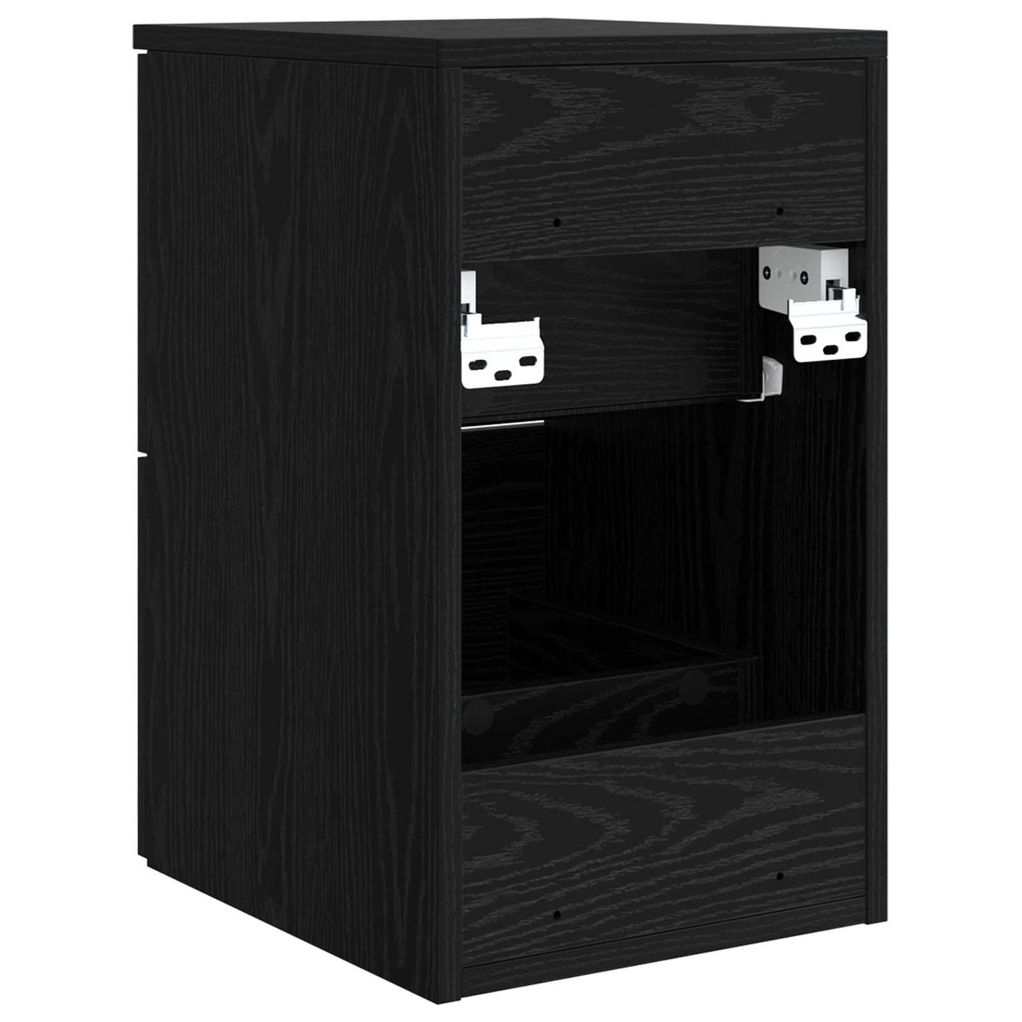 vidaXL Bathroom Cabinet In-between Black Oak 30 x 44.5 x 50 cm