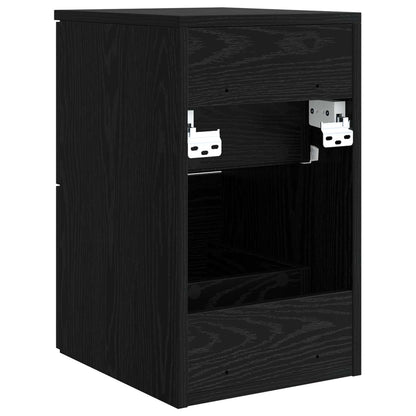 vidaXL Bathroom Cabinet In-between Black Oak 30 x 44.5 x 50 cm