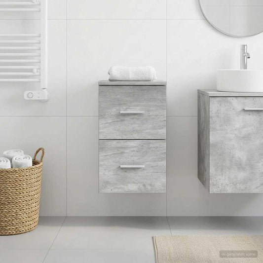 vidaXL Bathroom Cabinet In-between Concrete Grey 30 x 44.5 x 50 cm