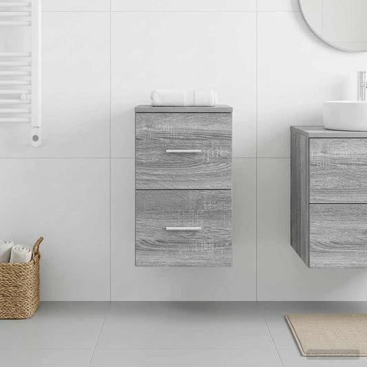 vidaXL Bathroom Cabinet In-between Grey Sonoma 30 x 44.5 x 50 cm