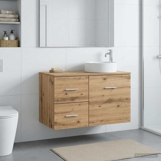 vidaXL Bathroom Cabinet In-between Old Wood 30 x 44.5 x 50 cm