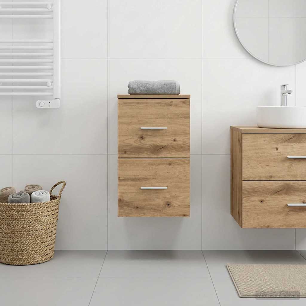 vidaXL Bathroom Cabinet In-between Old Wood 30 x 44.5 x 50 cm