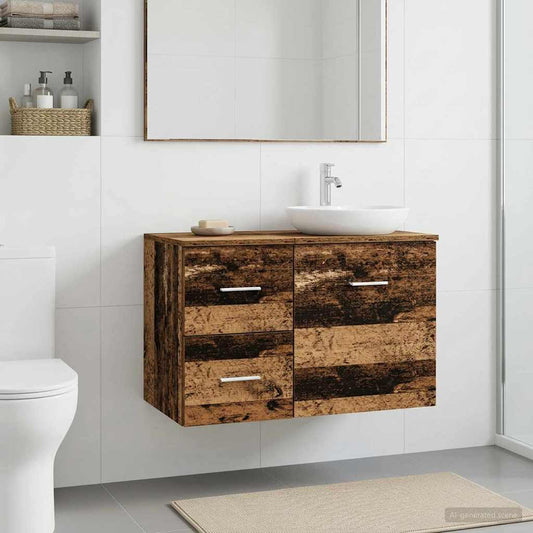 vidaXL Bathroom Cabinet In-between Artisan Oak 30 x 44.5 x 50 cm