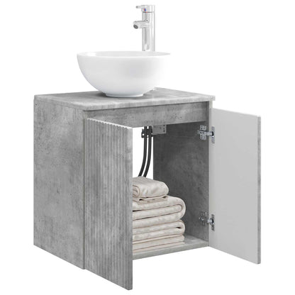 vidaXL Wall-Mounted Sink Vanity Concrete Grey 49.5 x 35 x 63 cm