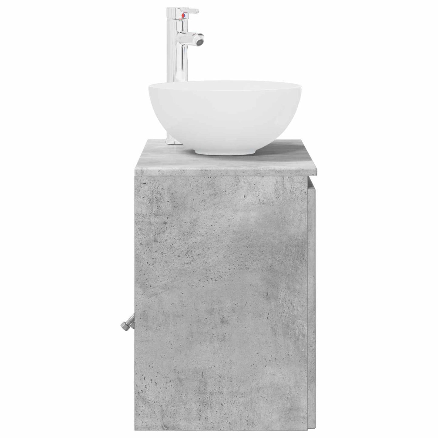 vidaXL Wall-Mounted Sink Vanity Concrete Grey 49.5 x 35 x 63 cm