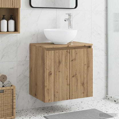 vidaXL Wall-Mounted Sink Vanity Artisan Oak 49.5 x 35 x 63 cm