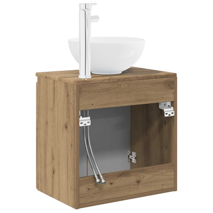 vidaXL Wall-Mounted Sink Vanity Artisan Oak 49.5 x 35 x 63 cm