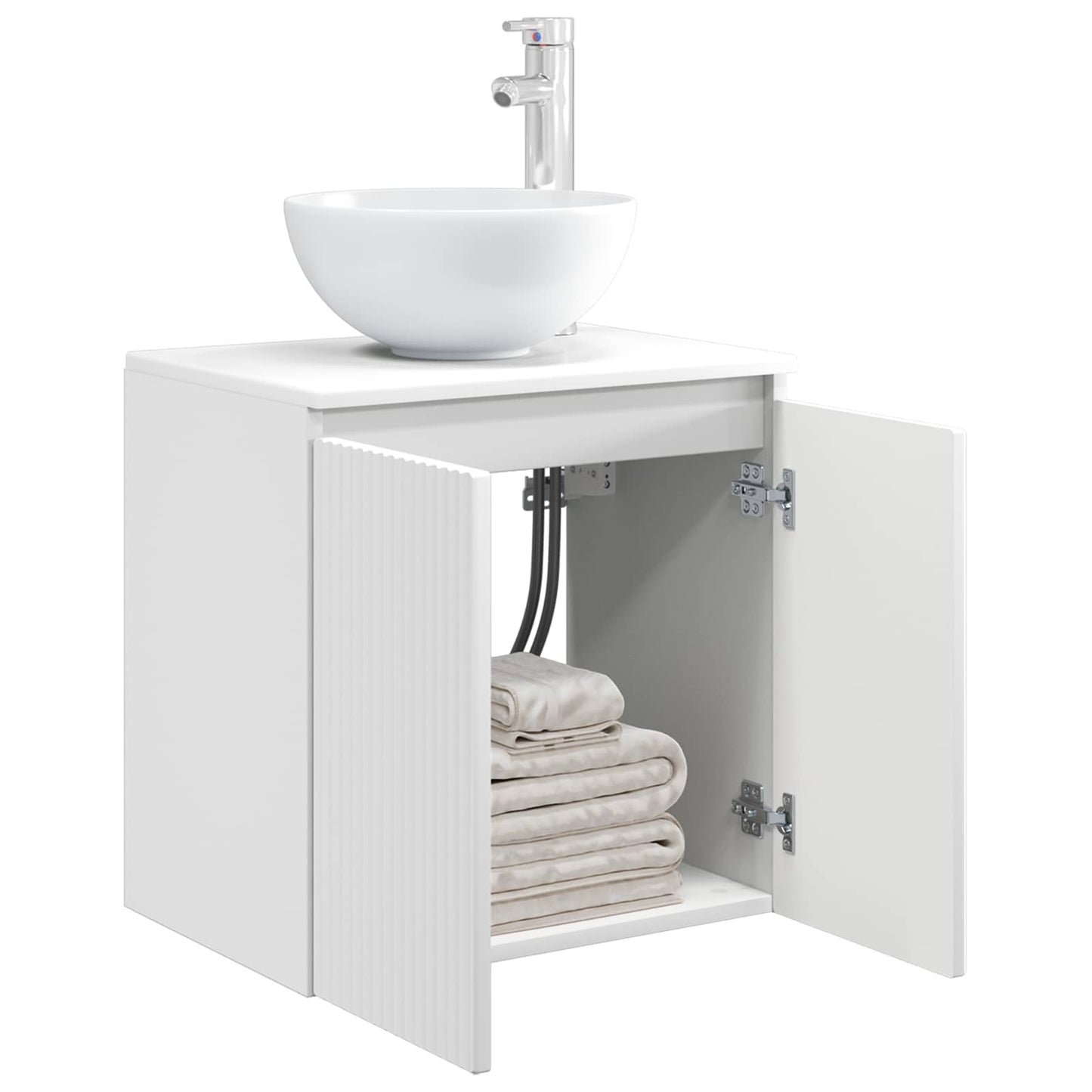 vidaXL Wall-Mounted Sink Vanity White 49.5 x 41 x 64.5 cm