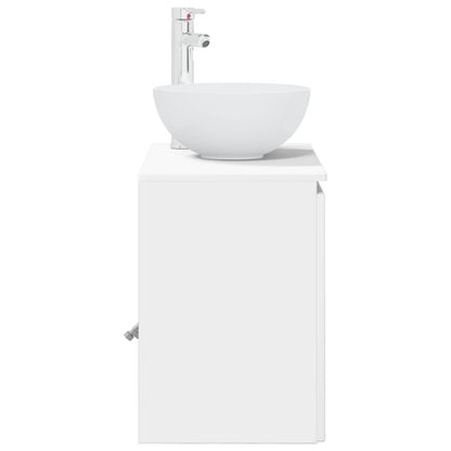 vidaXL Wall-Mounted Sink Vanity White 49.5 x 41 x 64.5 cm