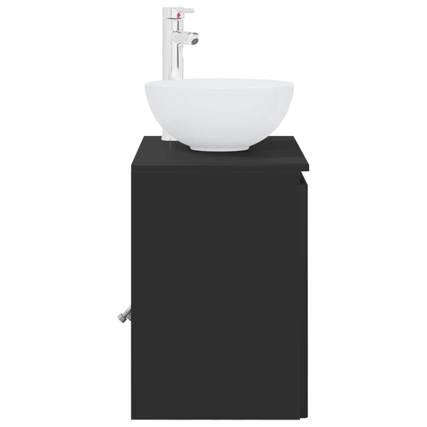 vidaXL Wall-Mounted Sink Vanity Black 49.5 x 41 x 64.5 cm