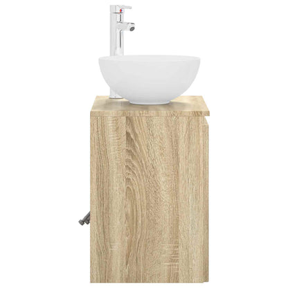 vidaXL Wall-Mounted Sink Vanity Sonoma Oak 49.5 x 41 x 64.5 cm