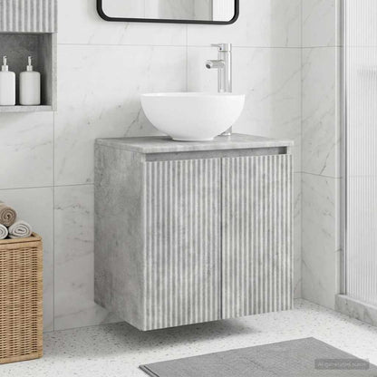 vidaXL Wall-Mounted Sink Vanity Concrete Grey 49.5 x 41 x 64.5 cm