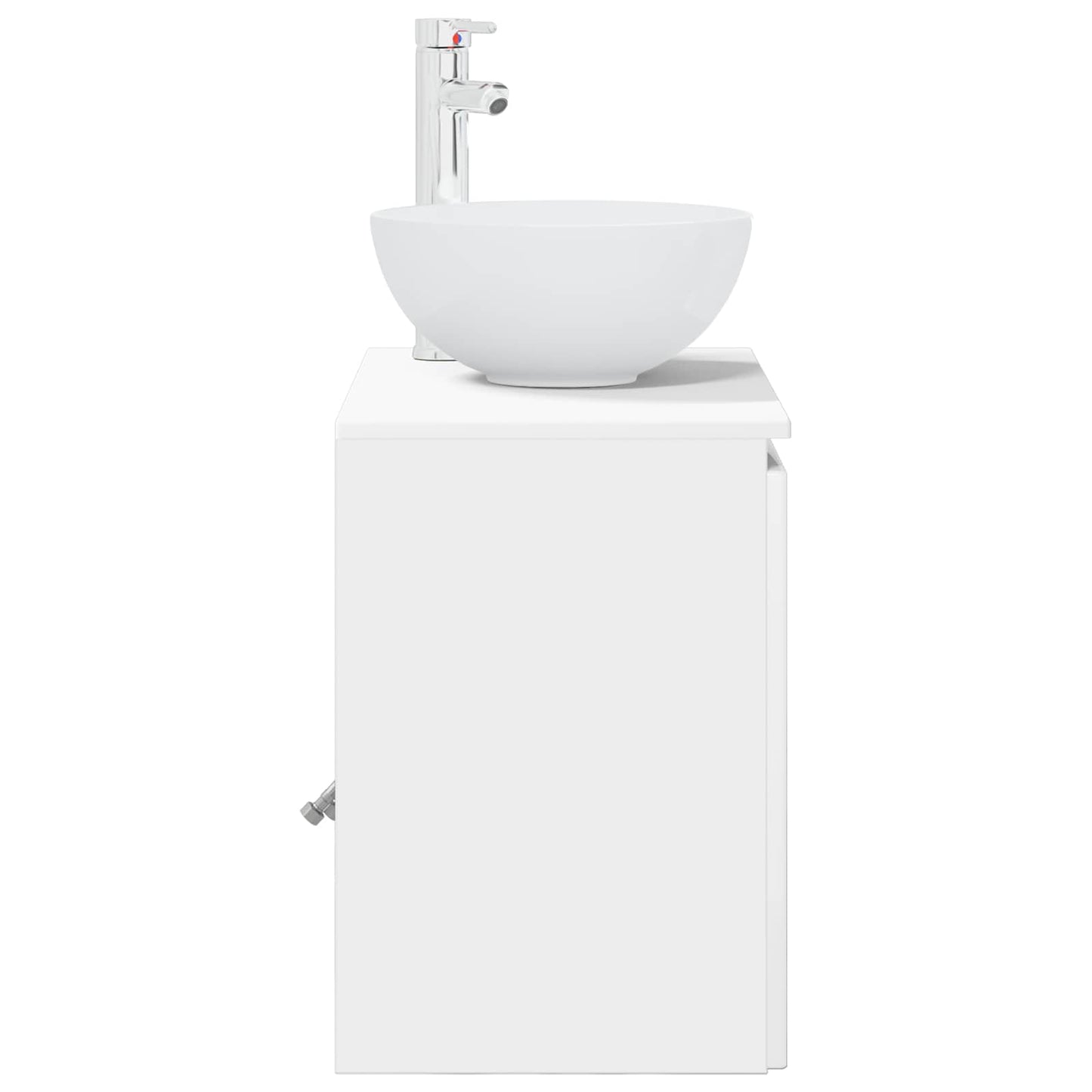 vidaXL Wall-Mounted Sink Vanity High Gloss White 49.5 x 41 x 64.5 cm