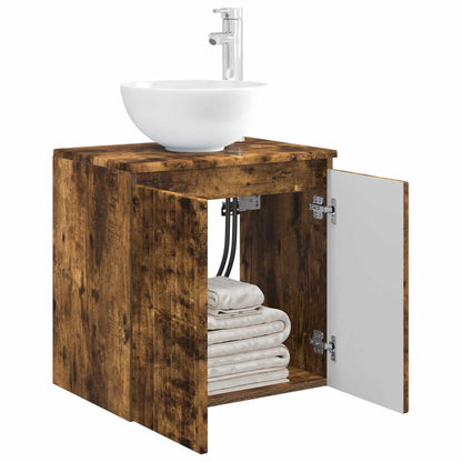 vidaXL Wall-Mounted Sink Vanity Smoked Oak 49.5 x 41 x 64.5 cm