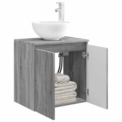 vidaXL Wall-Mounted Sink Vanity Grey Sonoma 49.5 x 41 x 64.5 cm