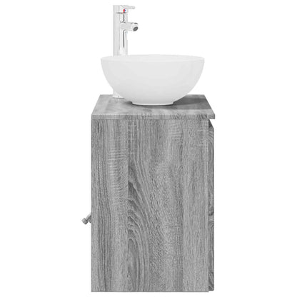 vidaXL Wall-Mounted Sink Vanity Grey Sonoma 49.5 x 41 x 64.5 cm