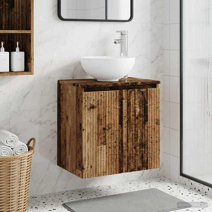 vidaXL Wall-Mounted Sink Vanity Old Wood 49.5 x 41 x 64.5 cm