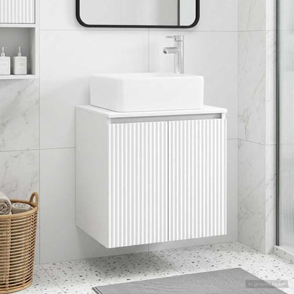 vidaXL Wall-Mounted Sink Vanity White 49.5 x 41 x 63 cm