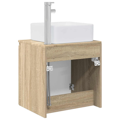 vidaXL Wall-Mounted Sink Vanity Sonoma Oak 49.5 x 41 x 63 cm