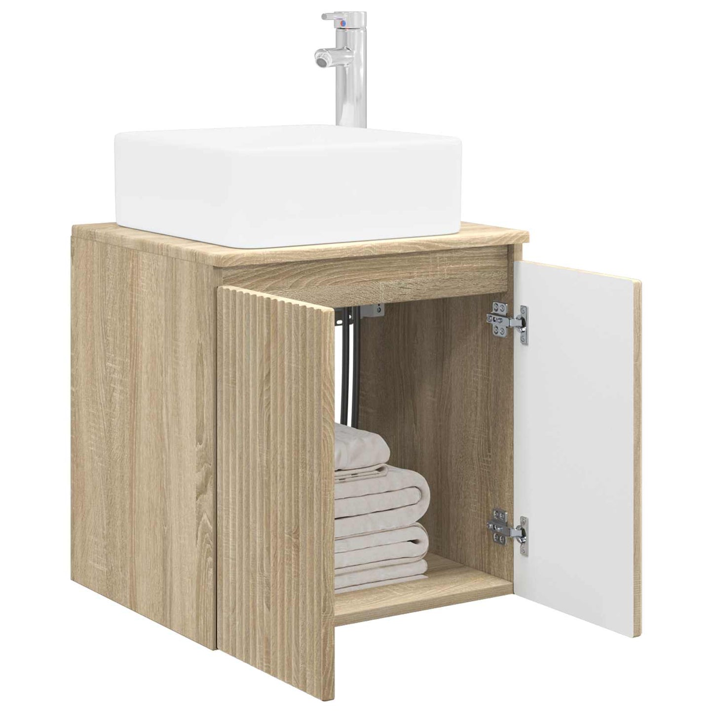 vidaXL Wall-Mounted Sink Vanity Sonoma Oak 49.5 x 41 x 63 cm