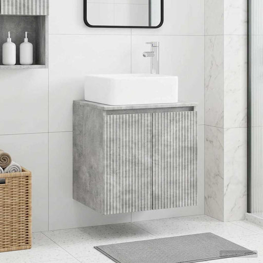 vidaXL Wall-Mounted Sink Vanity Concrete Grey 49.5 x 41 x 63 cm