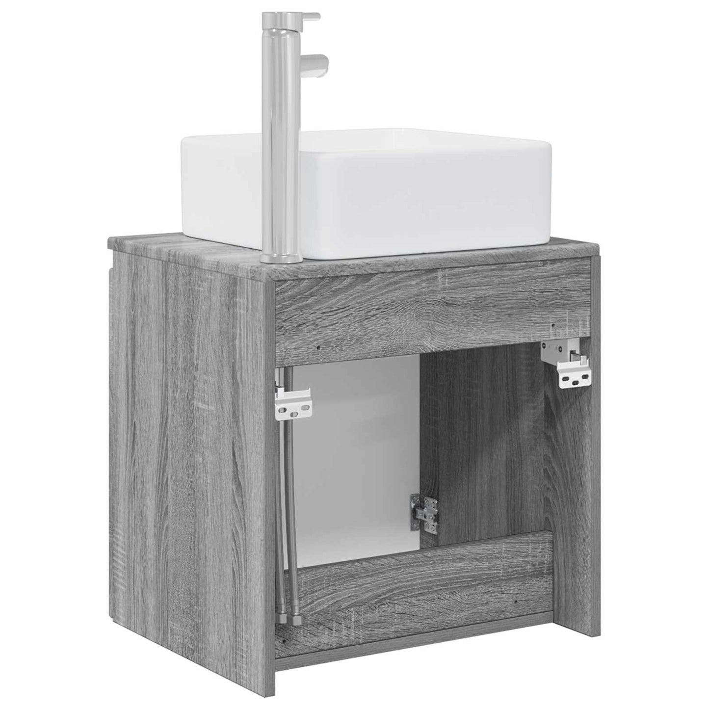 vidaXL Wall-Mounted Sink Vanity Grey Sonoma 49.5 x 41 x 63 cm