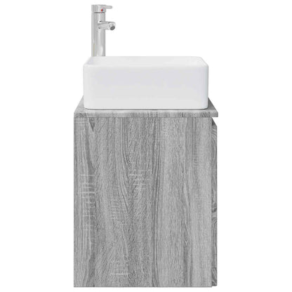 vidaXL Wall-Mounted Sink Vanity Grey Sonoma 49.5 x 41 x 63 cm