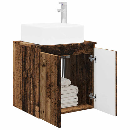 vidaXL Wall-Mounted Sink Vanity Old Wood 49.5 x 41 x 63 cm