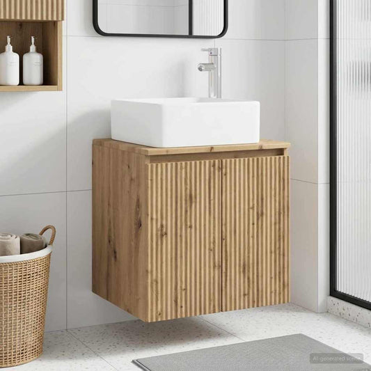 vidaXL Wall-Mounted Sink Vanity Artisan Oak 49.5 x 41 x 63 cm