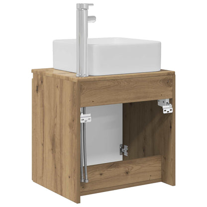 vidaXL Wall-Mounted Sink Vanity Artisan Oak 49.5 x 41 x 63 cm