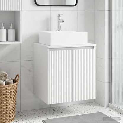 vidaXL Wall-Mounted Sink Vanity White 49.5 x 41 x 62.5 cm
