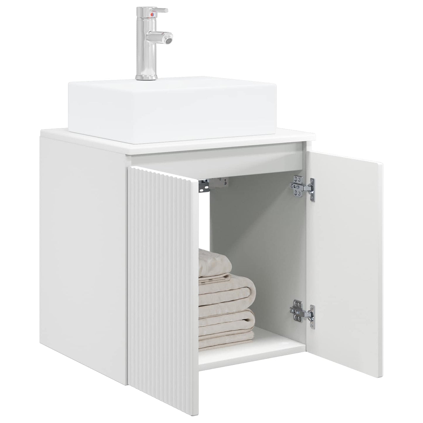 vidaXL Wall-Mounted Sink Vanity White 49.5 x 41 x 62.5 cm