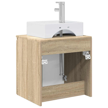 vidaXL Wall-Mounted Sink Vanity Sonoma Oak 49.5 x 41 x 62.5 cm