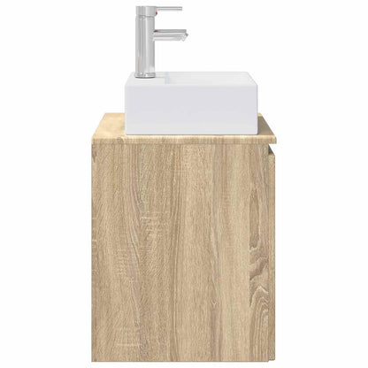 vidaXL Wall-Mounted Sink Vanity Sonoma Oak 49.5 x 41 x 62.5 cm