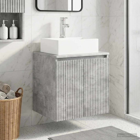 vidaXL Wall-Mounted Sink Vanity Concrete Grey 49.5 x 41 x 62.5 cm