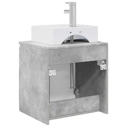 vidaXL Wall-Mounted Sink Vanity Concrete Grey 49.5 x 41 x 62.5 cm