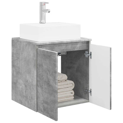 vidaXL Wall-Mounted Sink Vanity Concrete Grey 49.5 x 41 x 62.5 cm