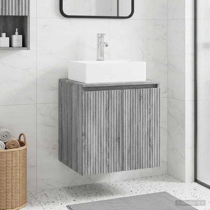 vidaXL Wall-Mounted Sink Vanity Grey Sonoma 49.5 x 41 x 62.5 cm