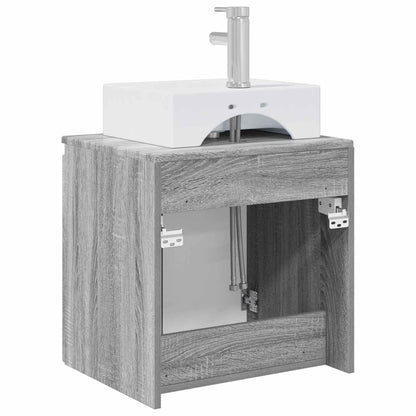vidaXL Wall-Mounted Sink Vanity Grey Sonoma 49.5 x 41 x 62.5 cm