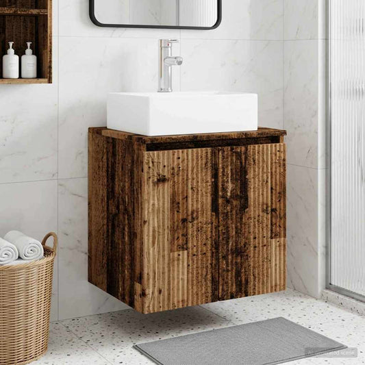 vidaXL Wall-Mounted Sink Vanity Old Wood 49.5 x 41 x 62.5 cm