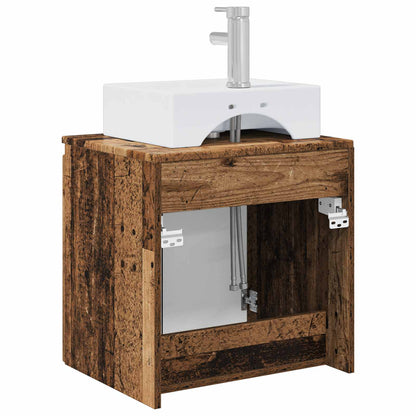 vidaXL Wall-Mounted Sink Vanity Old Wood 49.5 x 41 x 62.5 cm
