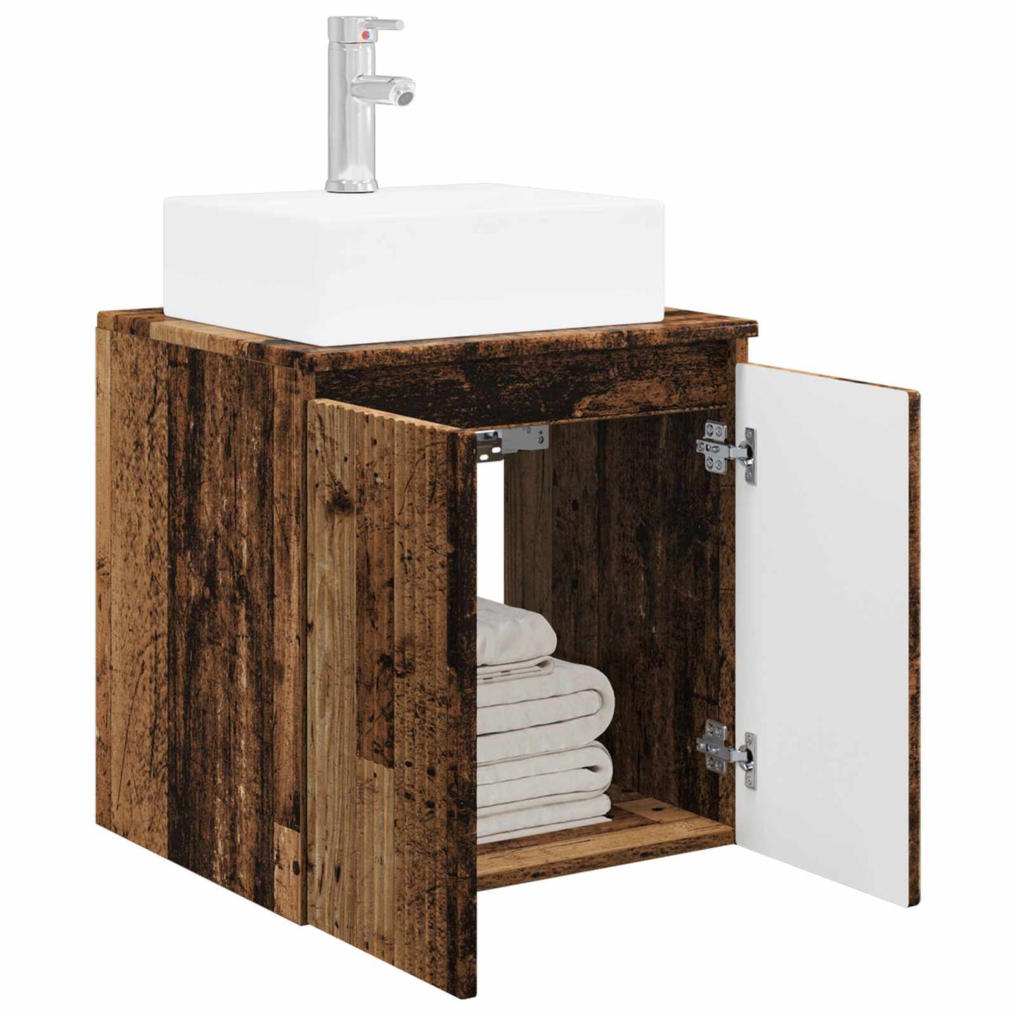 vidaXL Wall-Mounted Sink Vanity Old Wood 49.5 x 41 x 62.5 cm