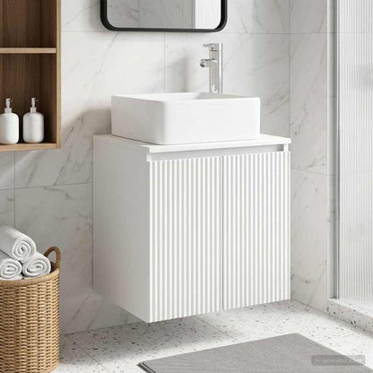 vidaXL Wall-Mounted Sink Vanity White 53 x 35 x 63 cm Engineered Wood