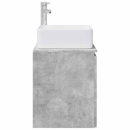 vidaXL Wall-Mounted Sink Vanity Concrete Grey 53 x 35 x 63 cm