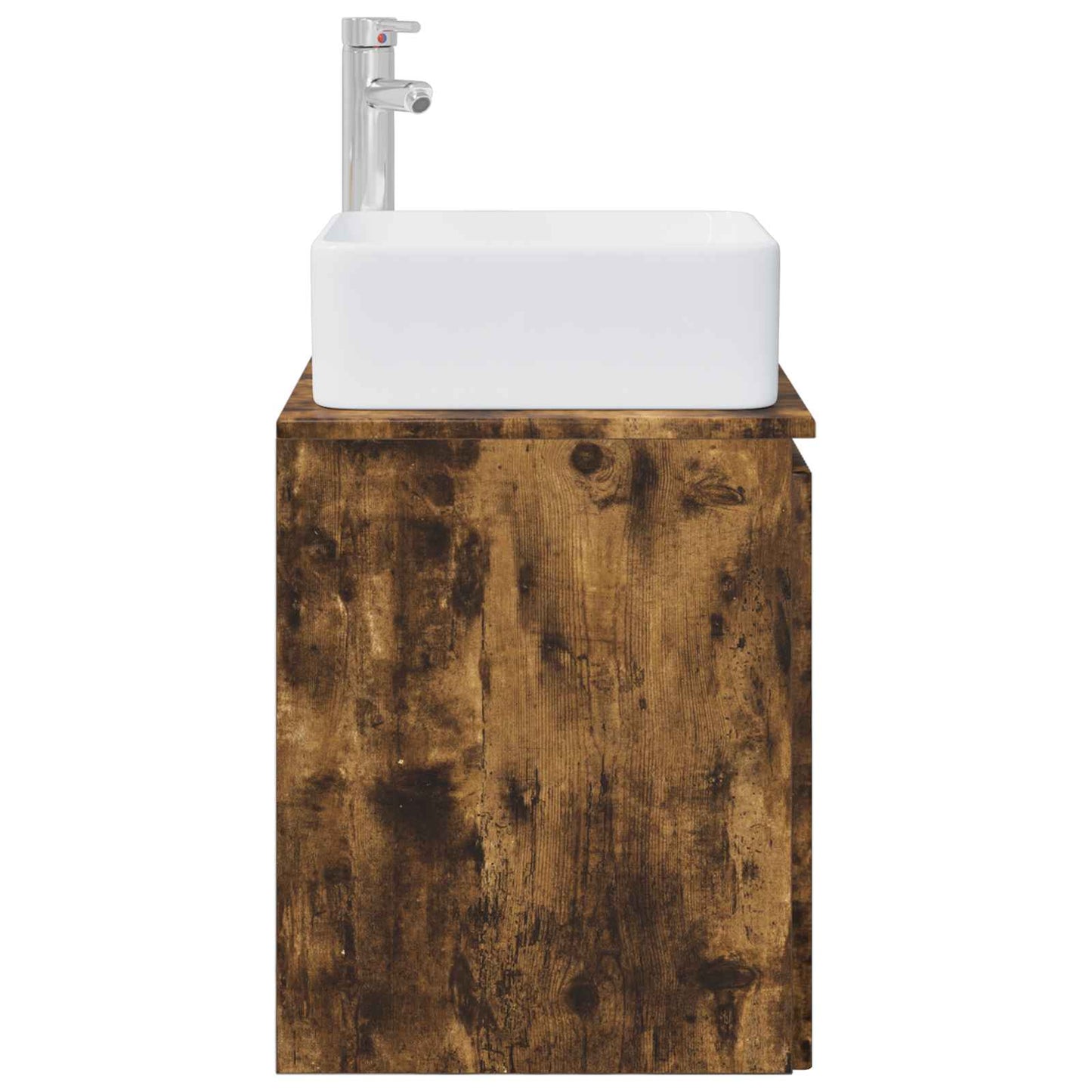 vidaXL Wall-Mounted Sink Vanity Smoked Oak 53 x 35 x 63 cm