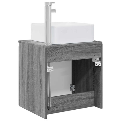 vidaXL Wall-Mounted Sink Vanity Grey Sonoma 53 x 35 x 63 cm