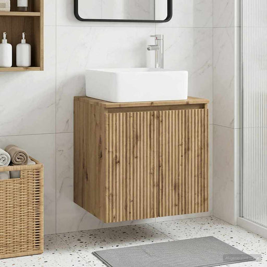 vidaXL Wall-Mounted Sink Vanity Artisan Oak 53 x 35 x 63 cm