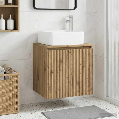 vidaXL Wall-Mounted Sink Vanity Artisan Oak 53 x 35 x 63 cm